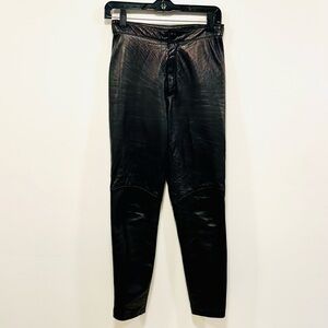 Leather pants! North Beach leather genuine black leather pants! Women’s size 0/2